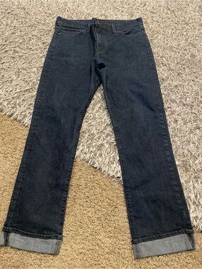 DSTLD Men's dark blue jeans Straight-Leg Jeans